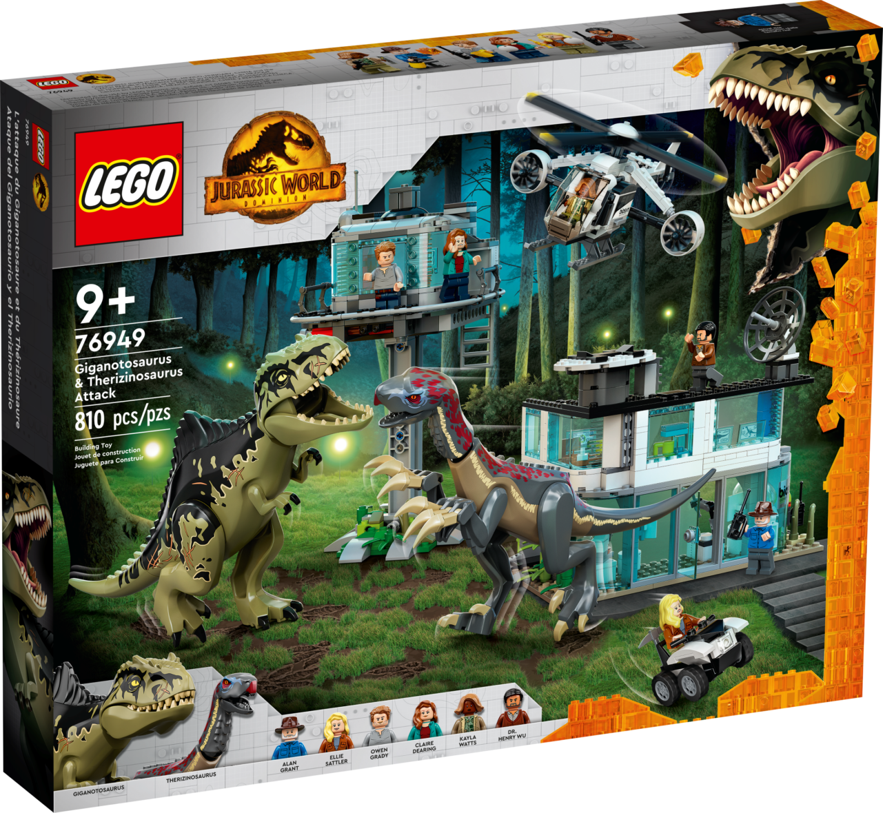 LEGO Jurassic World Dominion Giganotosaurus & Therizinosaurus Attack 76949 Building Toy Set