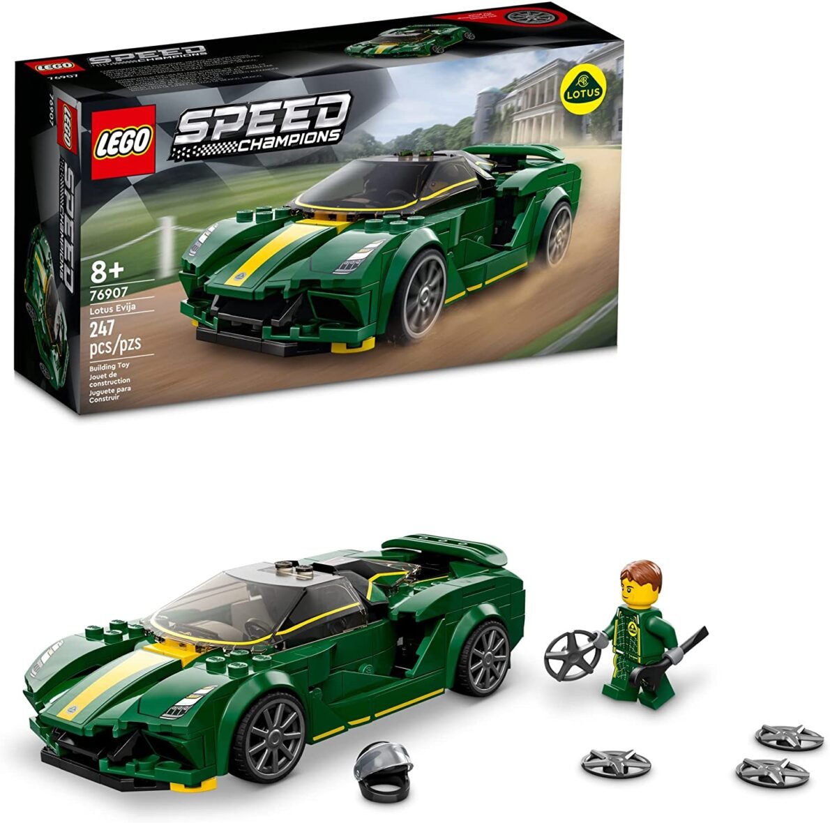 LEGO Speed Champions Lotus Evija 76907 Car Model Building Kit (247 Pieces)