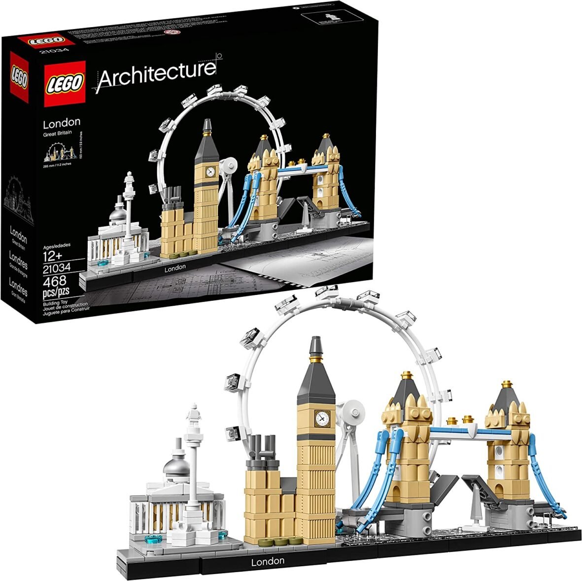 LEGO Architecture London Skyline Collection 21034 Building Set Model Kit (468 Pieces)